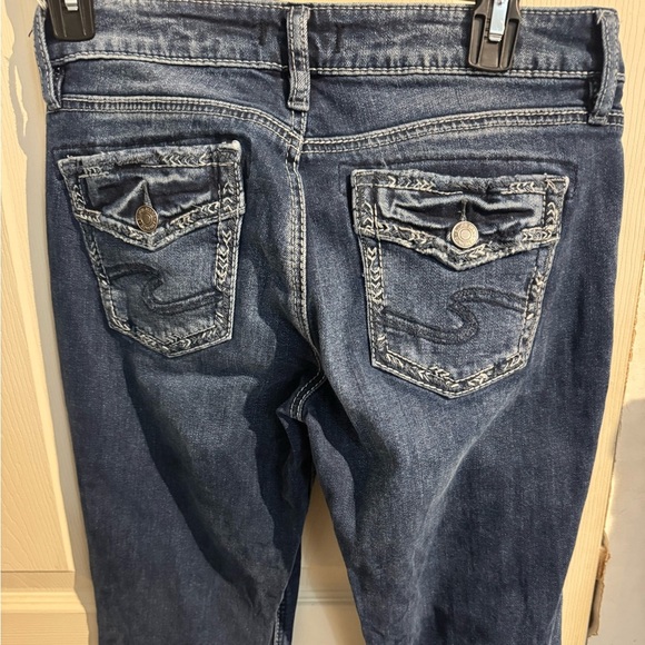 Silver Jeans Suki Slim Boot Women's W27 x L33 Dark Blue Mid Rise Western - Picture 7 of 13